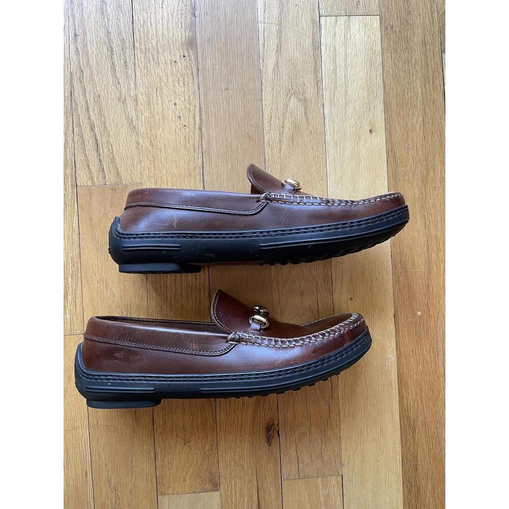 Gucci Brown Horsebit Driving Loafers Size 5.5 Womens Style No. 100 0424B - EUC - Picture 3 of 9